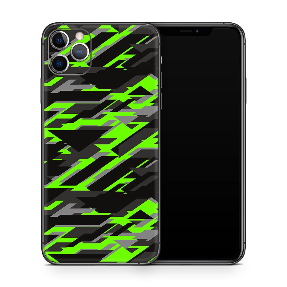 Green Geometric Camo iPhone 11 Skin