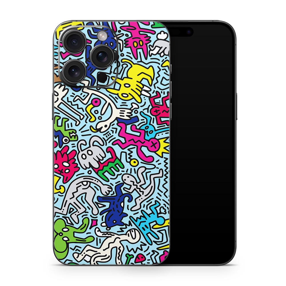 Doodle Crazy iPhone 15 Skin