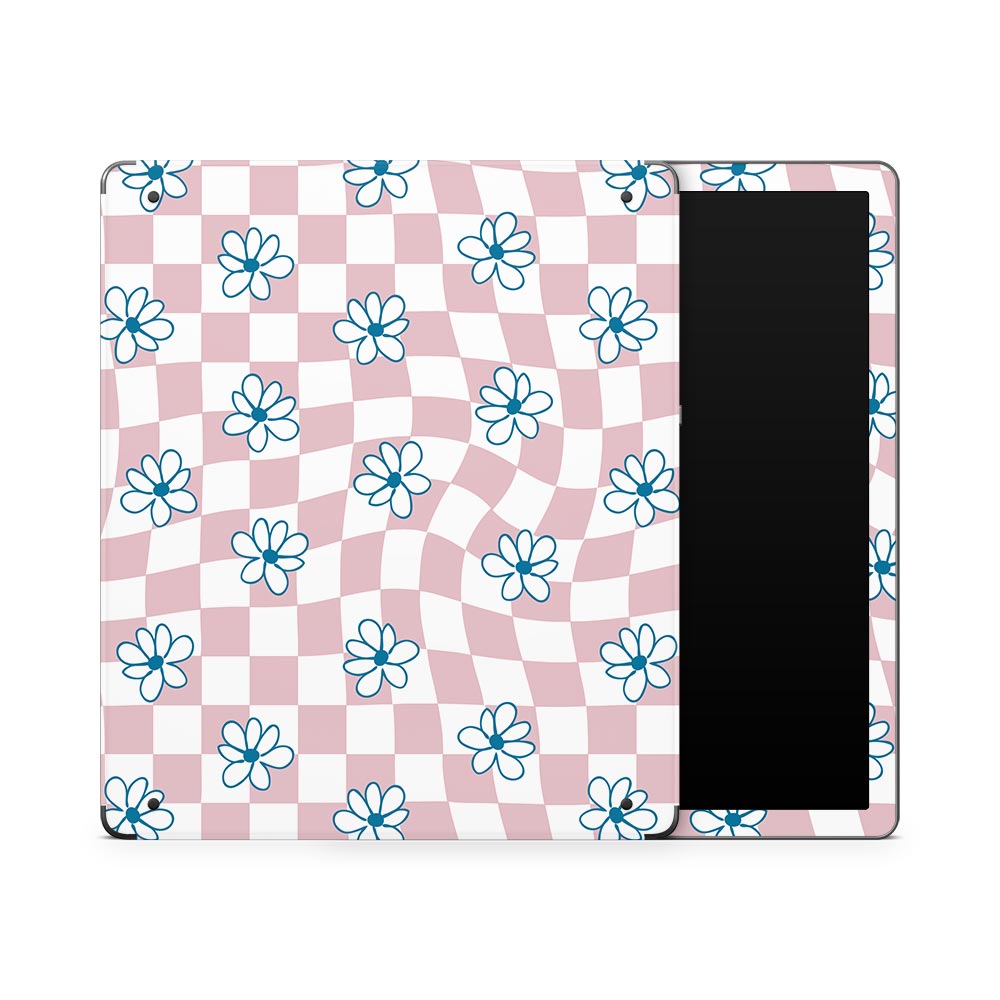 Floral Check V2 Kindle Scribe Skin