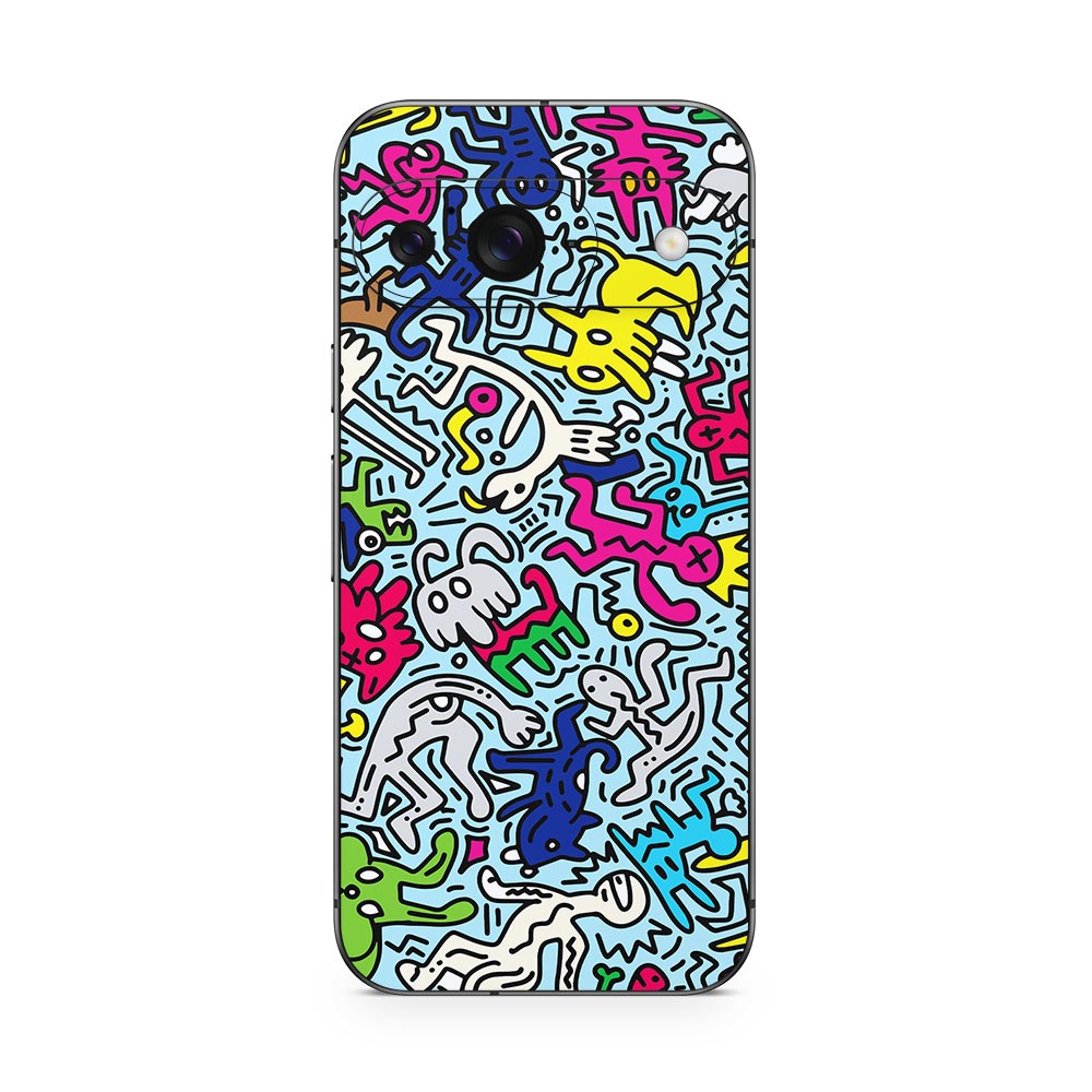 Doodle Crazy Google Pixel 9 Skin