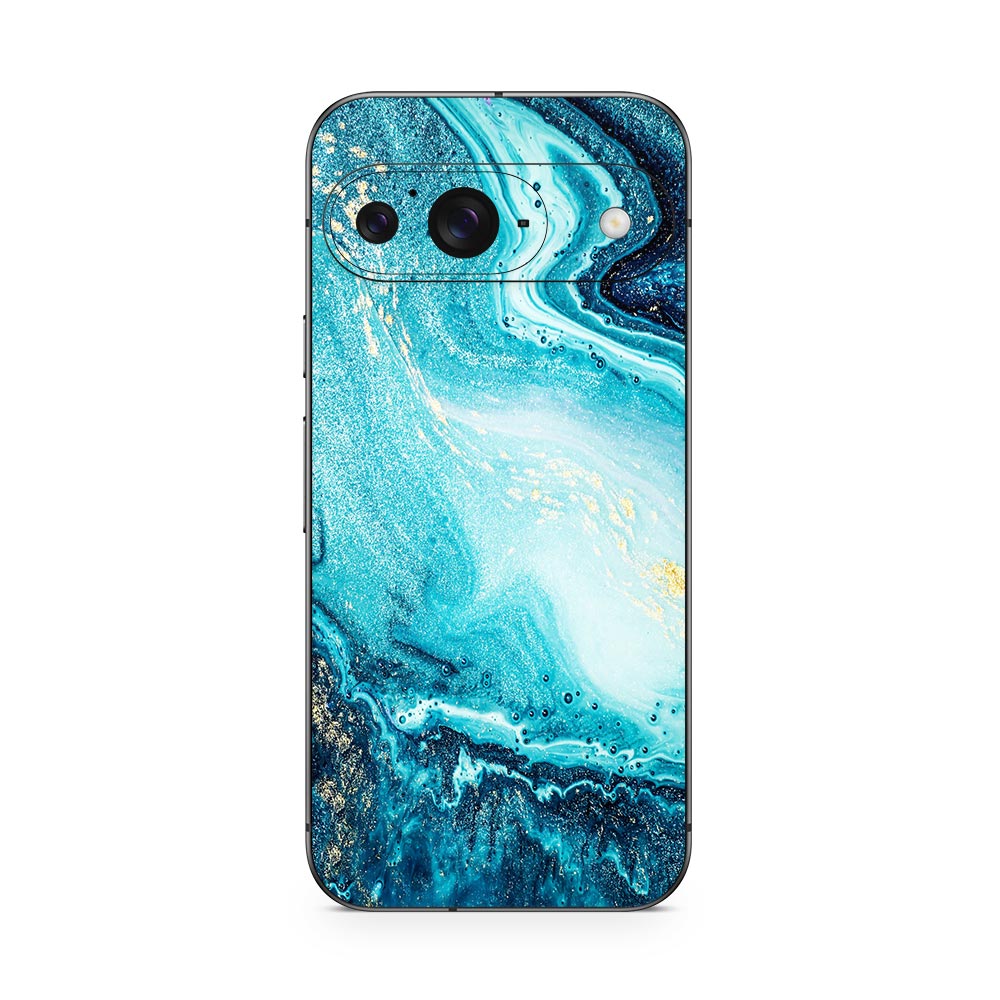 Blue River Marble Google Pixel 9 Skin