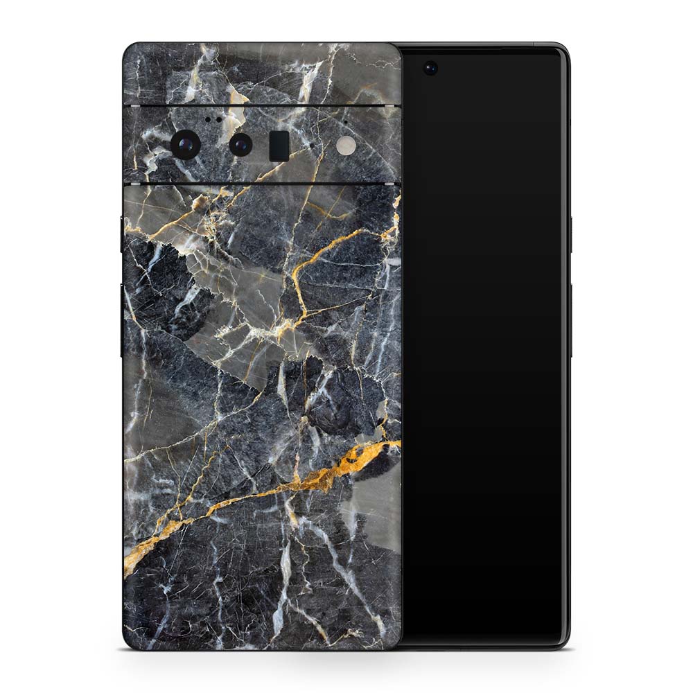 Slate Gold Marble Google Pixel 6 Skin