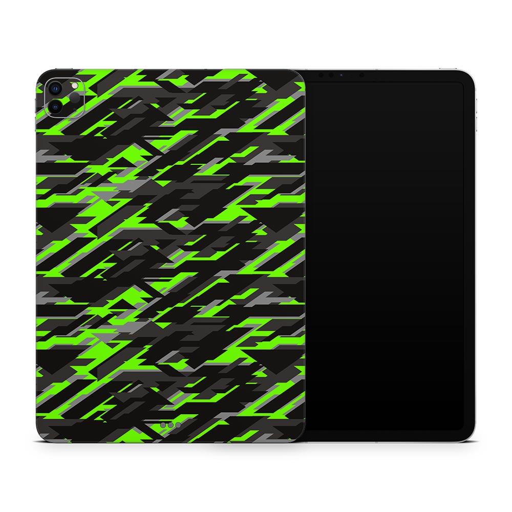 Green Geometric Camo Apple iPad Pro 11 Skin