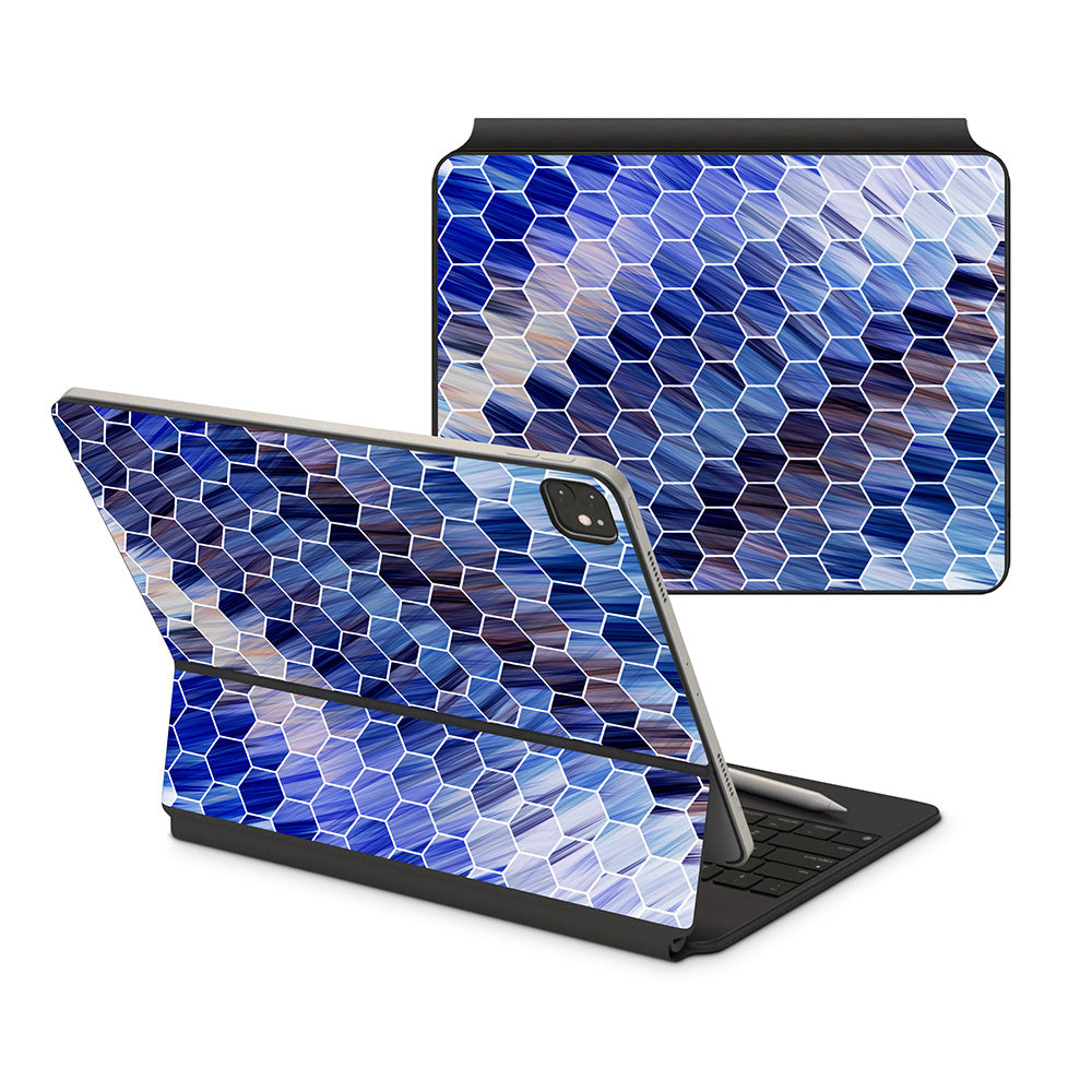 Hex Blue iPad Magic Keyboard Skin