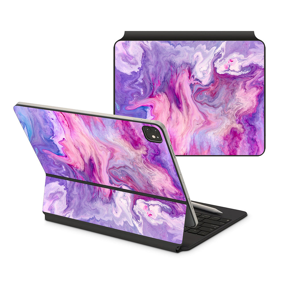 Purple Marble Swirl iPad Magic Keyboard Skin