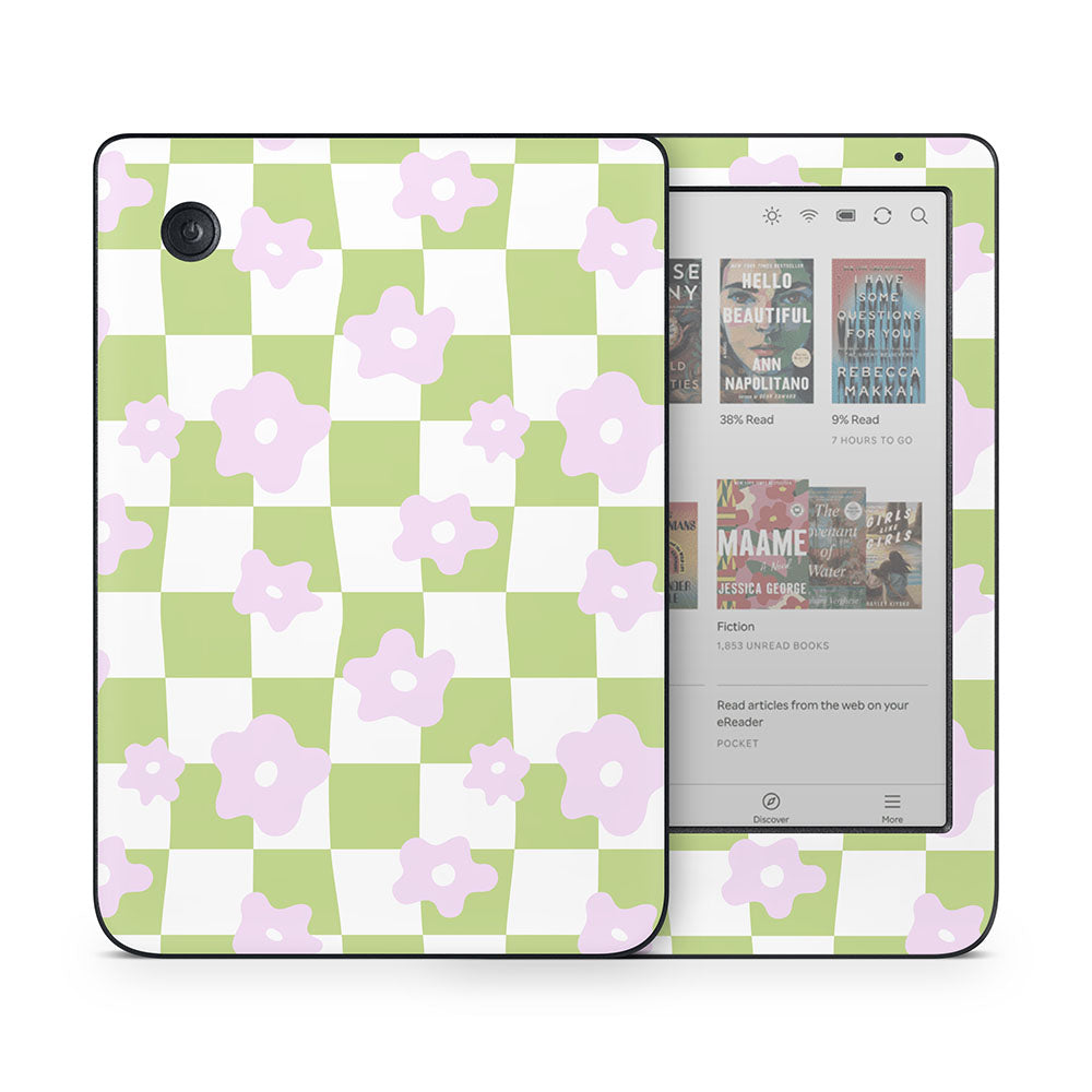 Floral Check Kobo Clara Skin