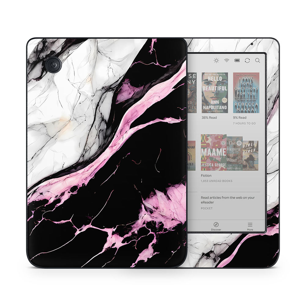 Pink Streak Marble Kobo Clara Skin