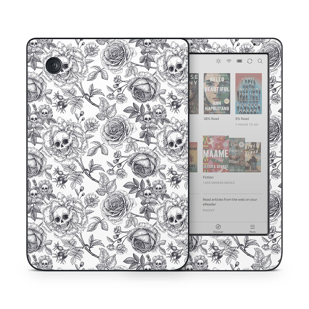 BW Skull &amp; Roses Kobo Clara Skin