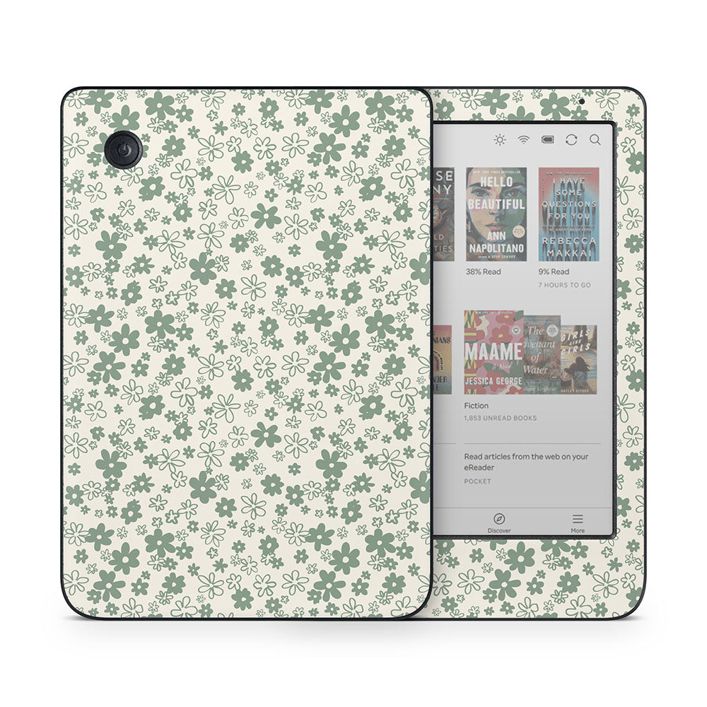 Sage Floral Kobo Clara Skin