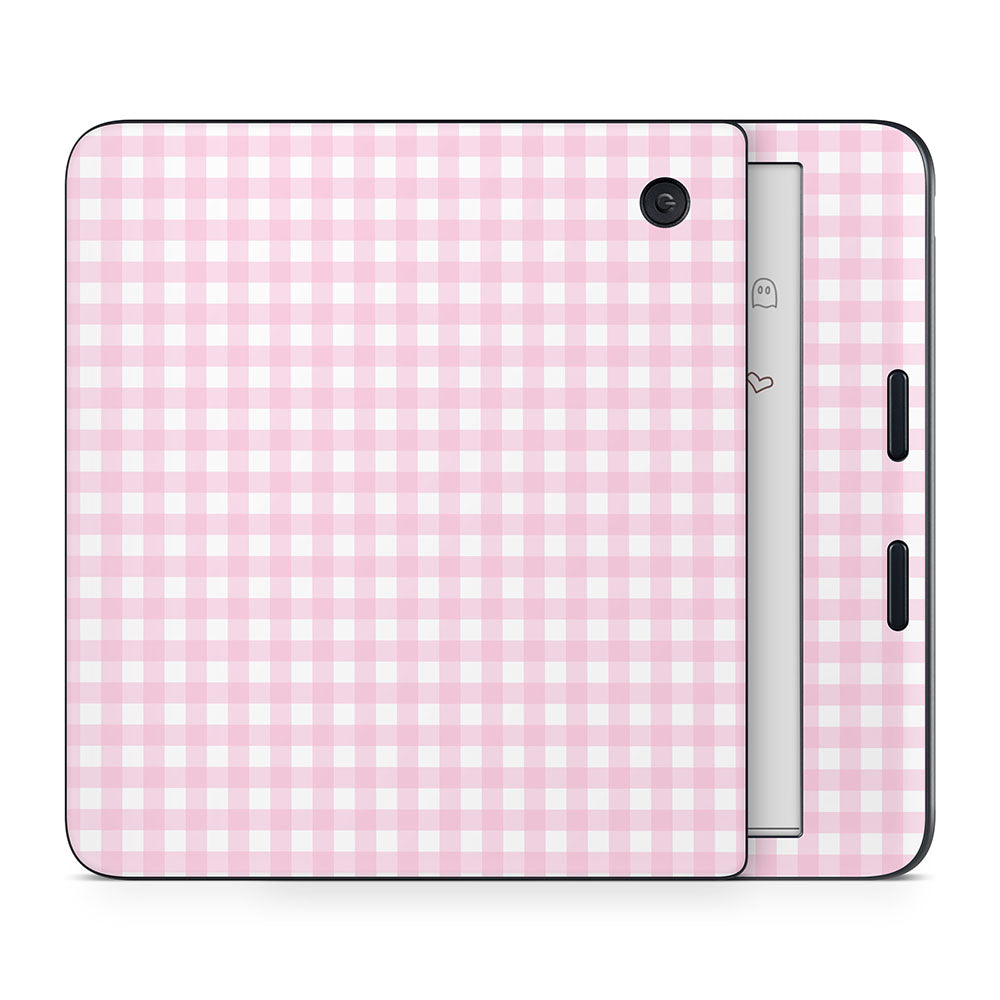 Pink Gingham Kobo Libra Skin