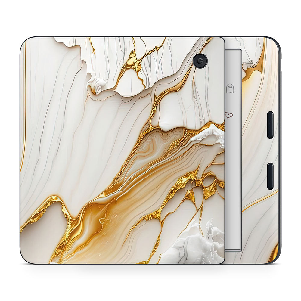 Gold Abstract Marble Kobo Libra Skin