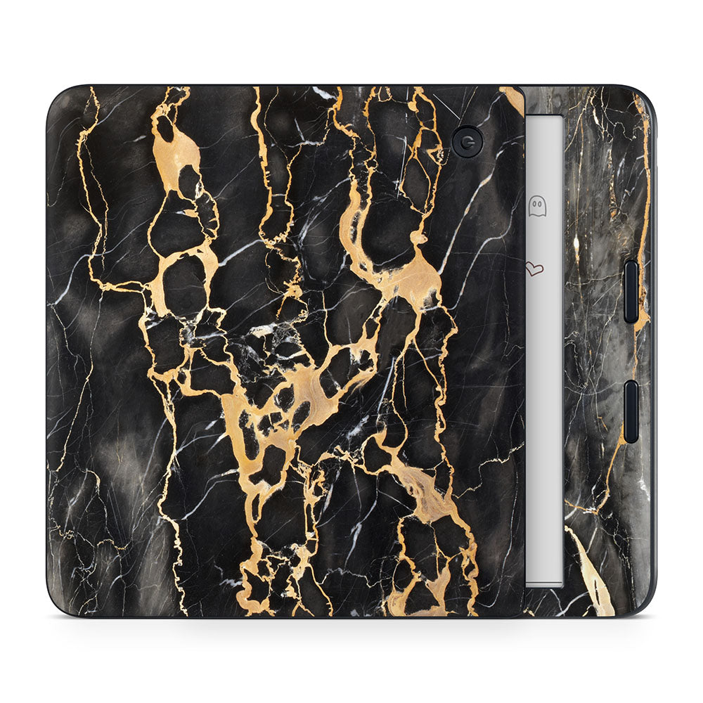 Slate Grey Gold Marble Kobo Libra Skin