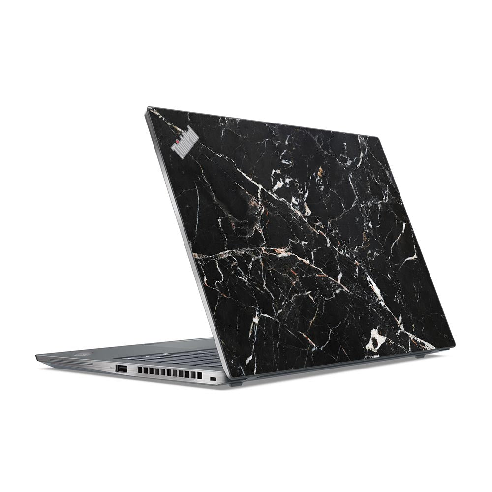 Scratched Black Marble Lenovo ThinkPad P Series Skin