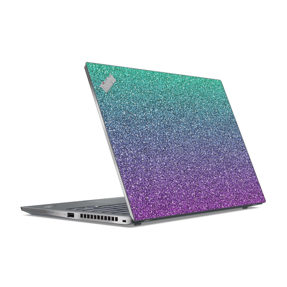 Ombre Green to Purple Lenovo ThinkPad P Series Skin