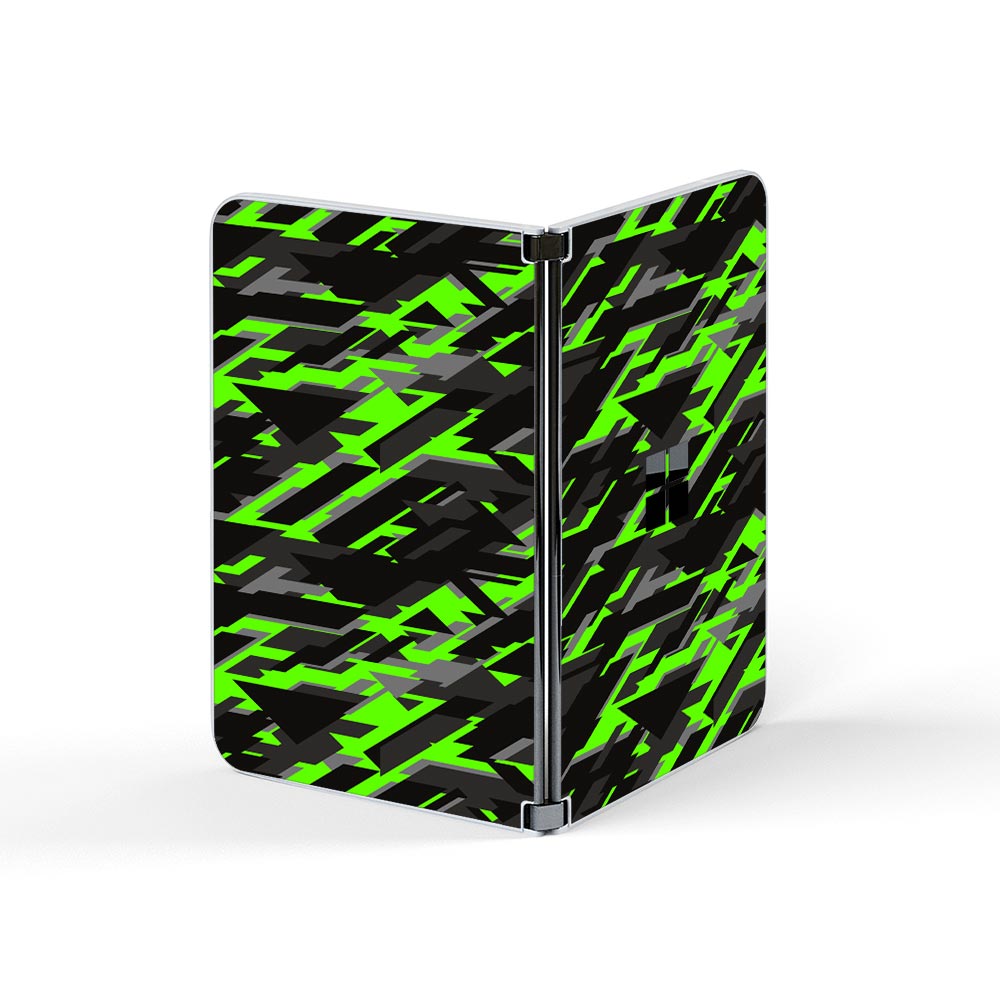 Green Geometric Camo Microsoft Surface Duo Skins