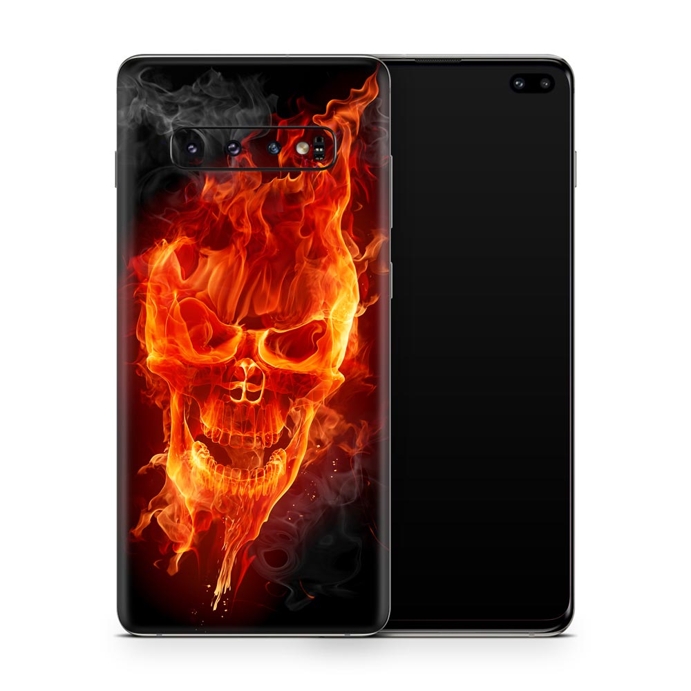 Fire Skull Galaxy S10 Skin