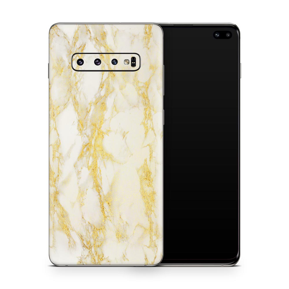 Gold Marble Galaxy S10 Skin