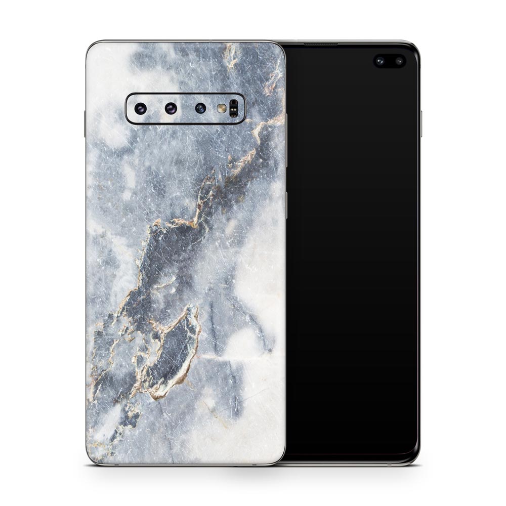 Grey Gold Marble Galaxy S10 Skin