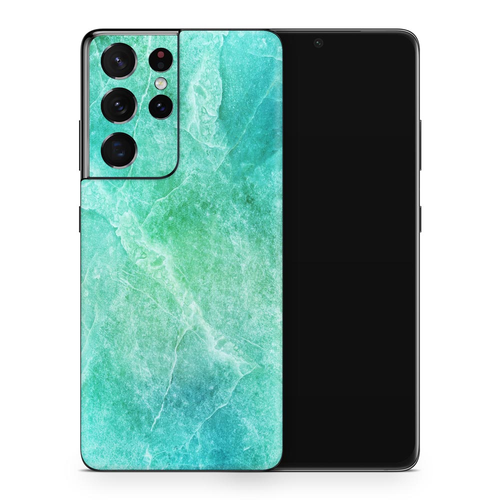 Aqua Marble Galaxy S21 Skin