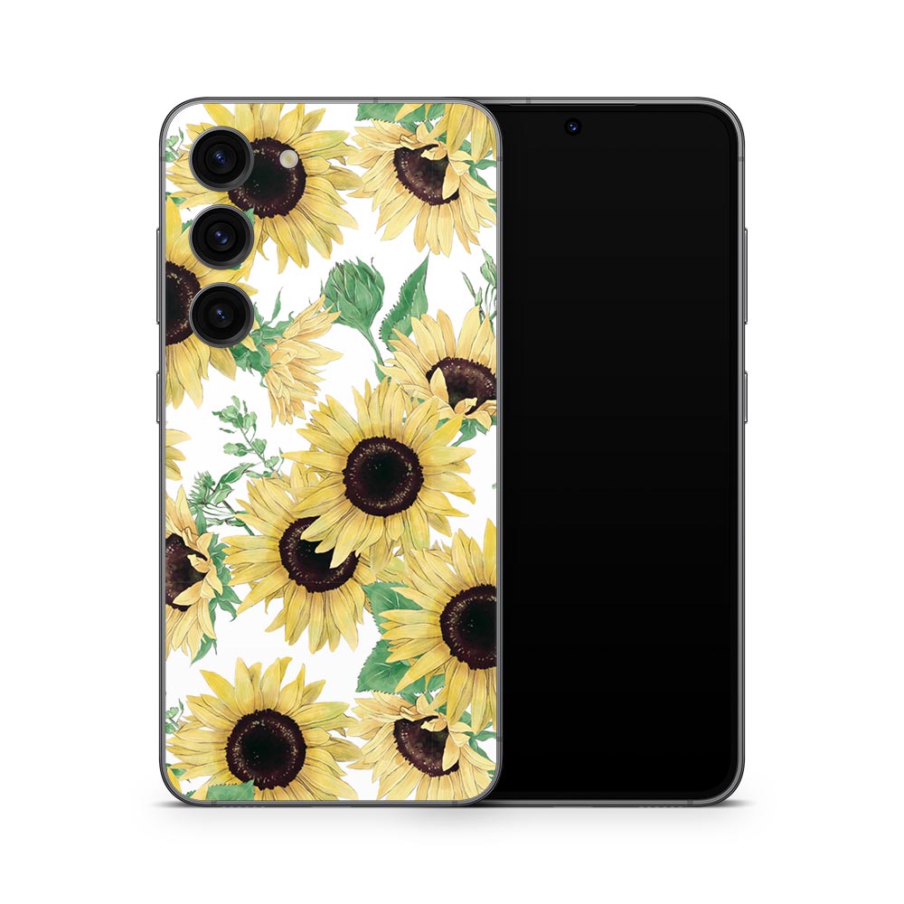 Watercolour Sunflower Galaxy S23 Skin