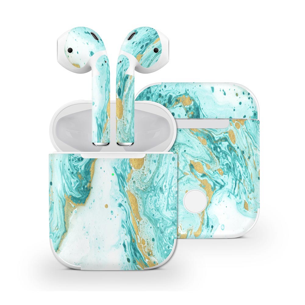 Ocean Marble Swirl Apple Airpods 2 Skin