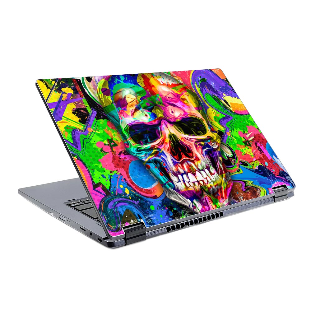 Rainbow Skull Acer Travelmate Spin P4 TMP414 Skin