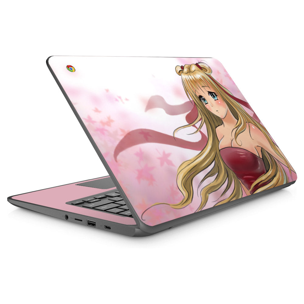 Pink Ribbon HP Chromebook 14 Skin