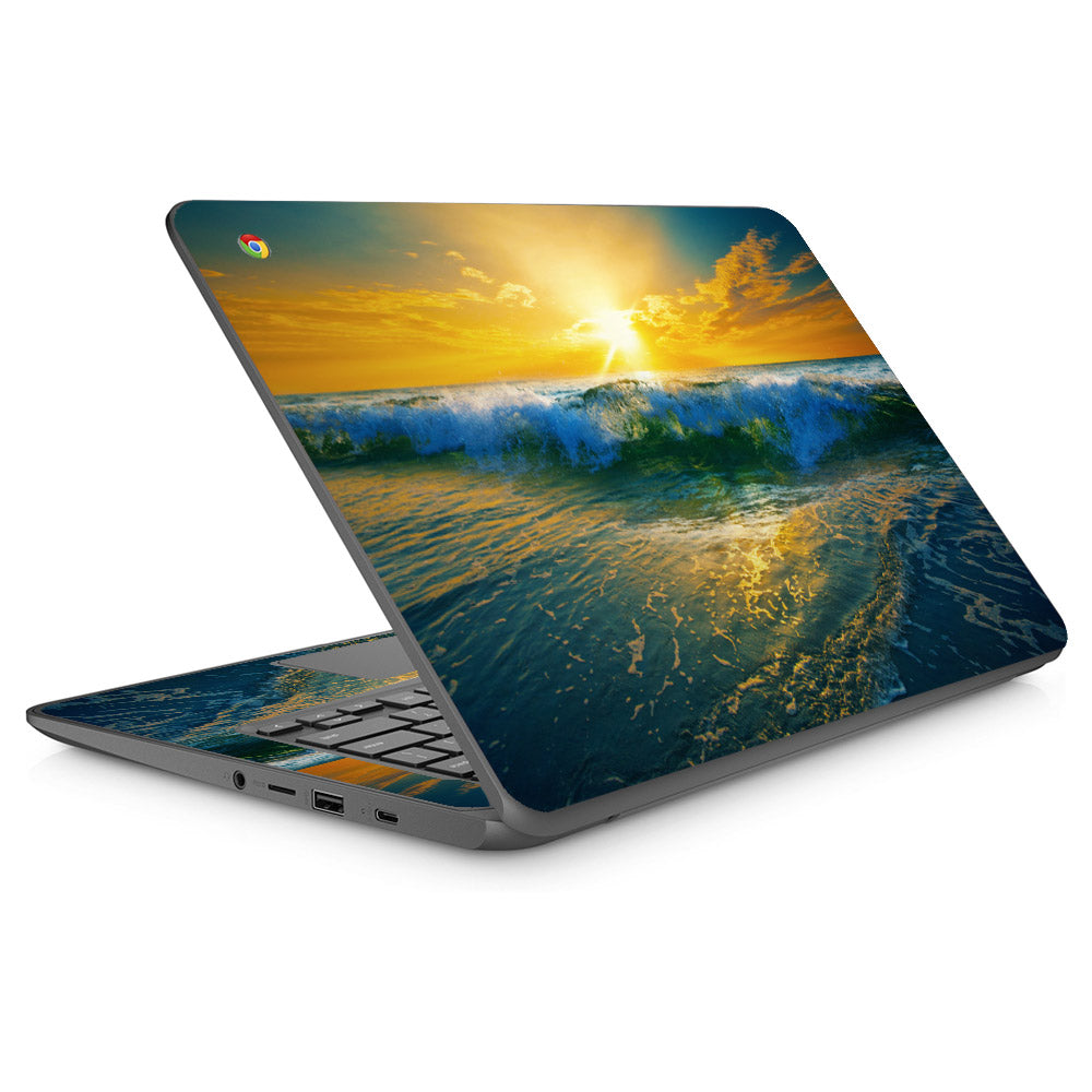 HP Chromebook 14 Skin Sunrise Wave SkinWraps Australia