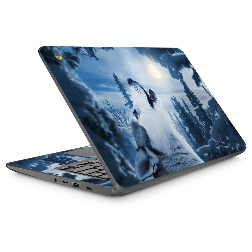 Howling Wolf HP Chromebook 14 Skin