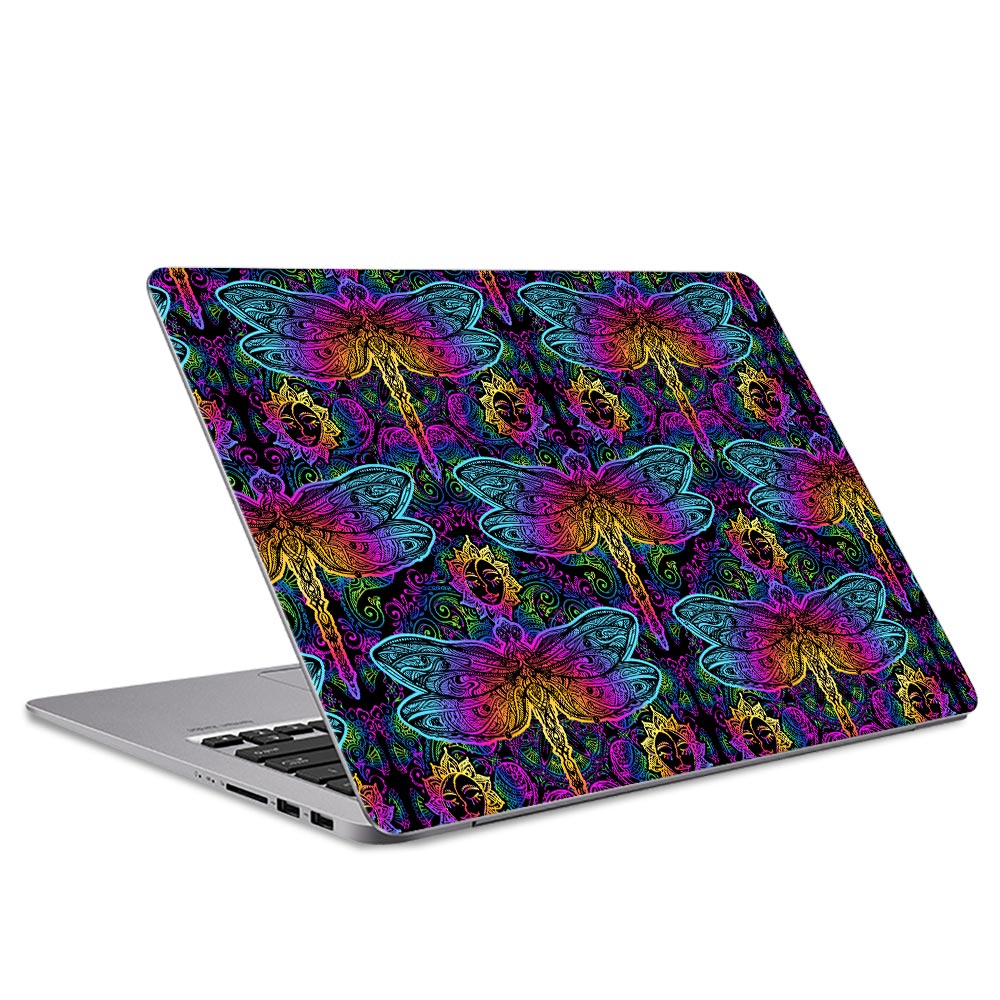 Neon Dragonfly Laptop Skin