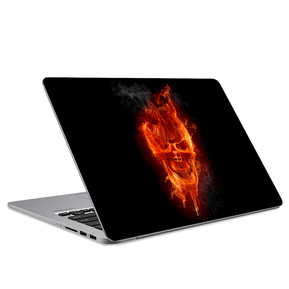 Fire Skull Laptop Skin
