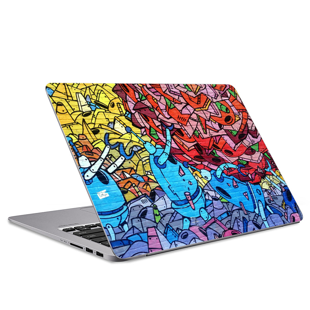 Robot Wall Graffiti Laptop Skin