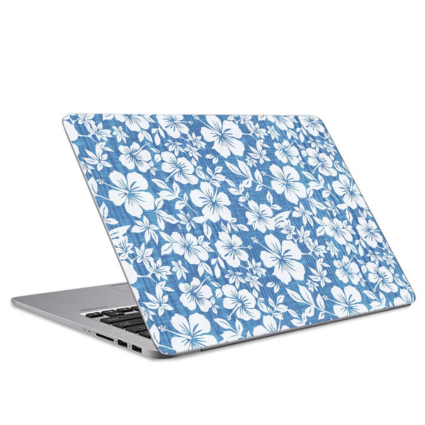 Laptop Skin - Hibiscus Blue | SkinWraps Australia