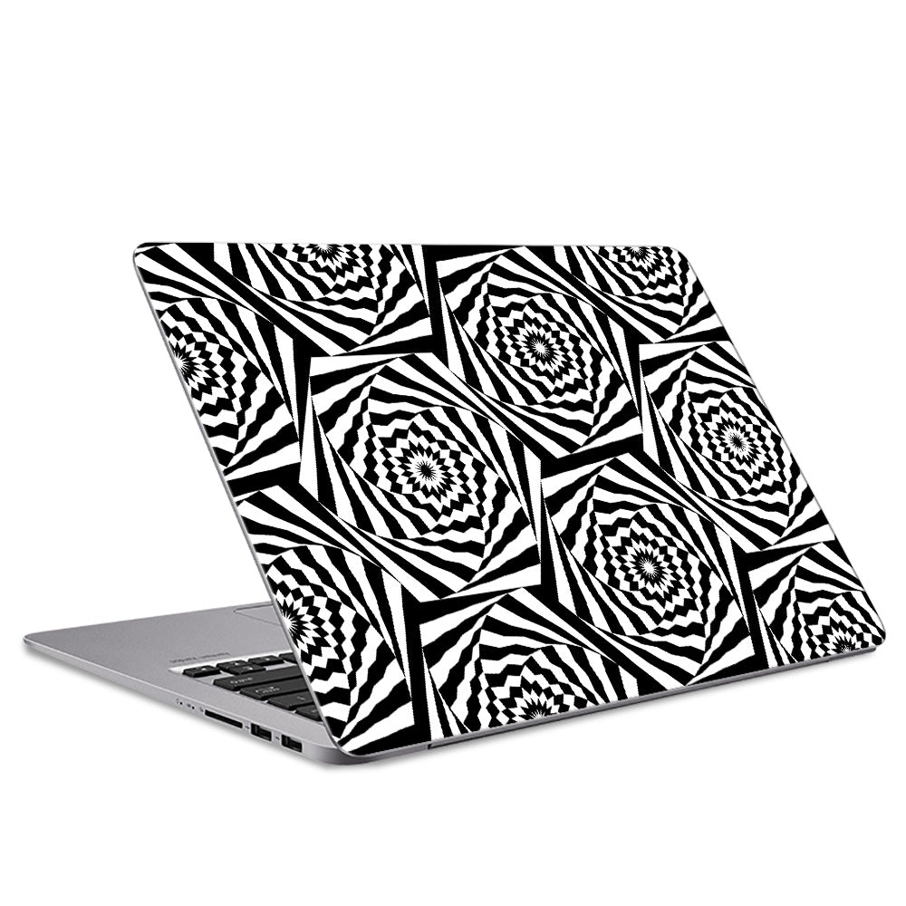 Monochrome Maze Laptop Skin