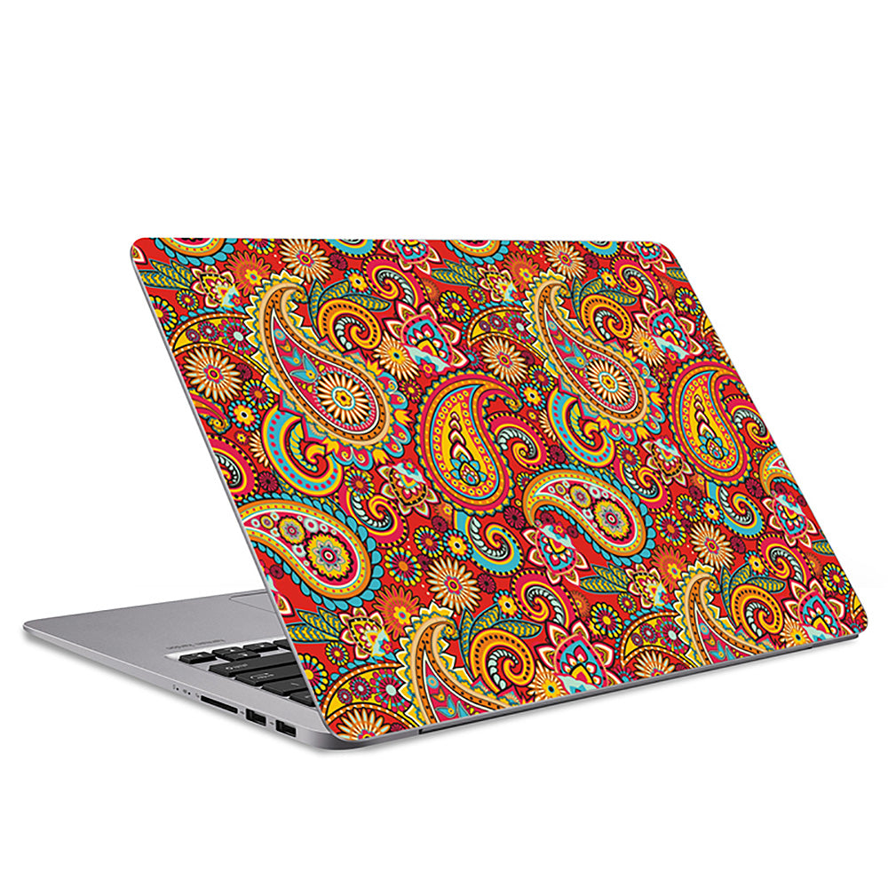 Orange Paisley Laptop Skin