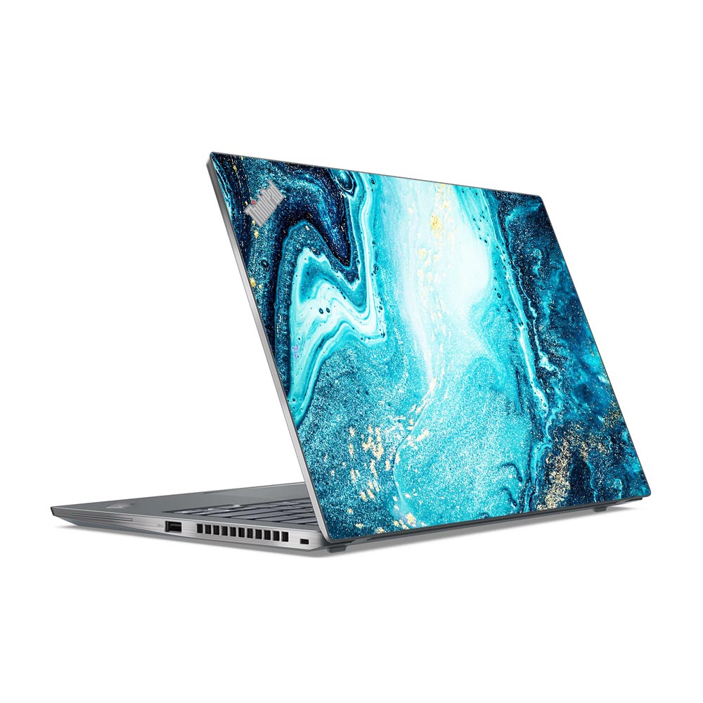 Blue River Marble Lenovo ThinkPad T14S G2 Skin