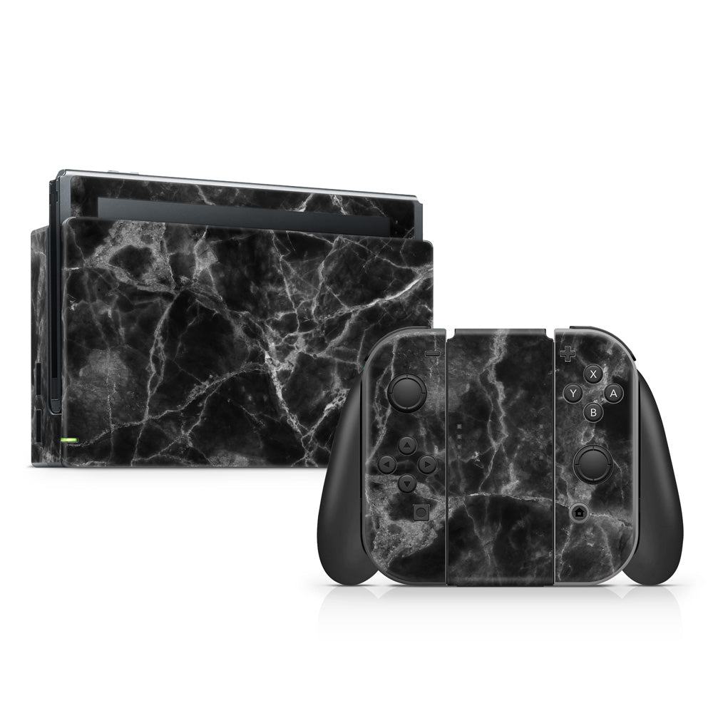 Black Marble Nintendo Switch Skin