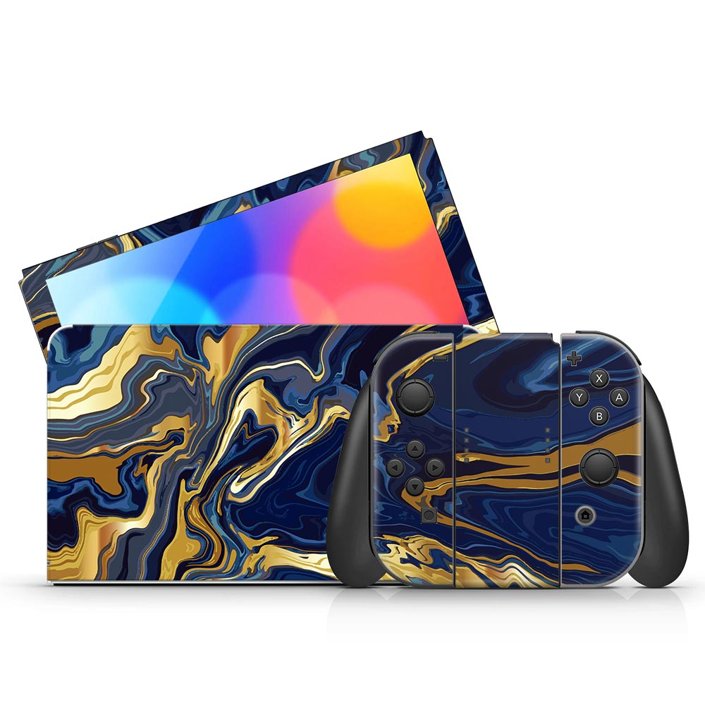 Cobalt Swirl Nintendo Switch Oled Skin