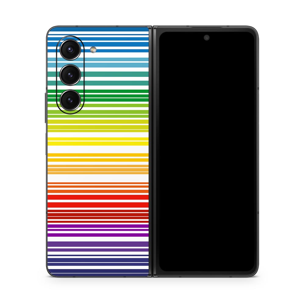 Rainbow Barcode Galaxy Z Fold 5 Skin