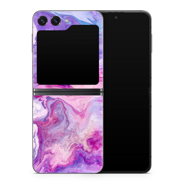 Samsung Galaxy Z Flip 5 Skin - Purple Marble Swirl | SkinWraps Australia