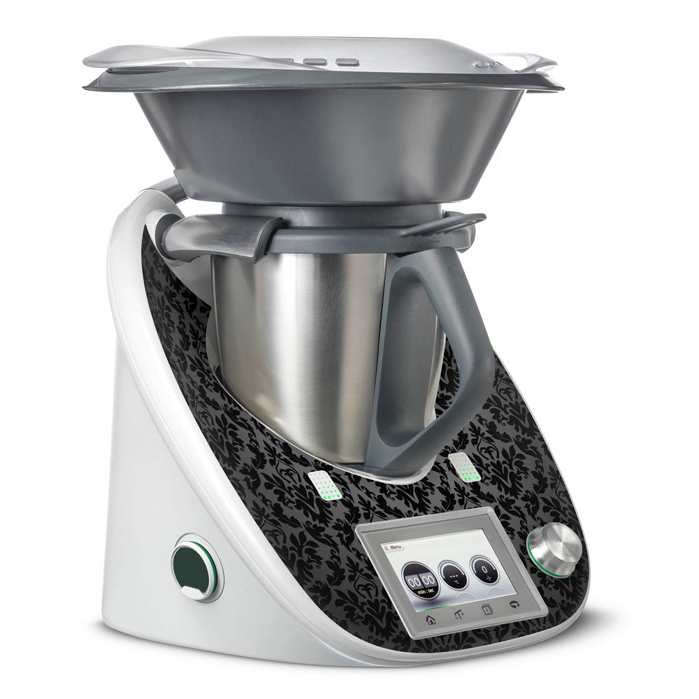 Damask Black Thermomix TM5 Front Skin