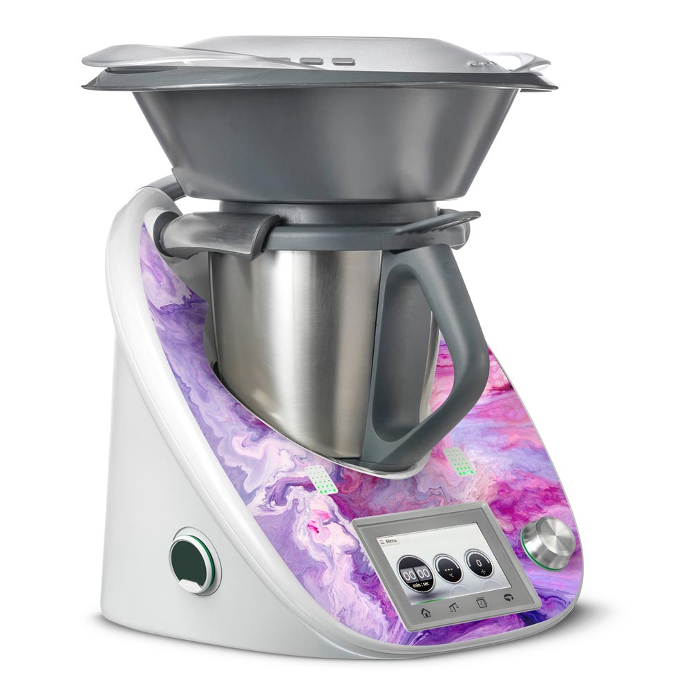 Purple Marble Swirl Thermomix TM5 Front Skin