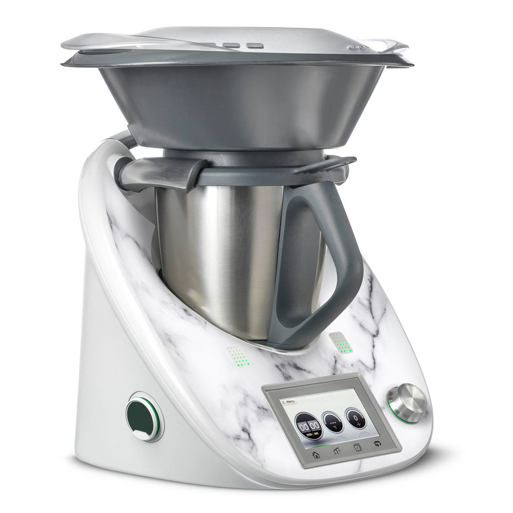 White Marble III Thermomix TM5 Front Skin